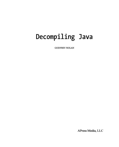 Decompiling Java