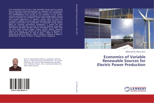 Economics of Variable Renewable Sources for Electric Power  Production