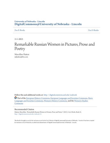 Remarkable Russian Women in Pictures, Prose and Poetry