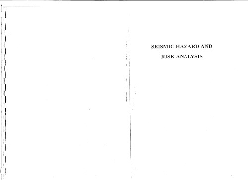 Seismic Hazard and Risk Analysis