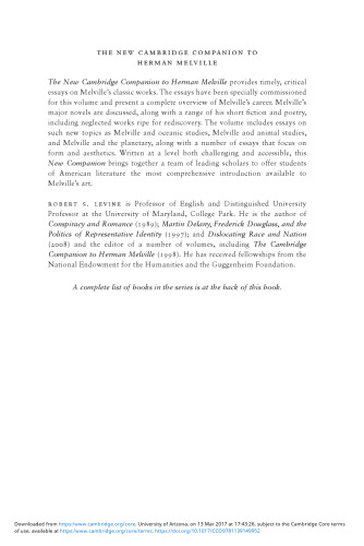 The New Cambridge Companion to Herman Melville