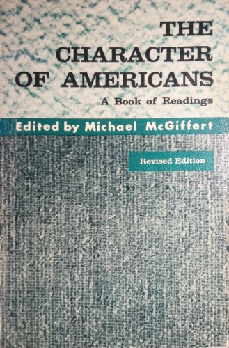 The character of Americans. A book of readings