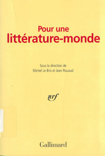 Pour un Littérature-Monde