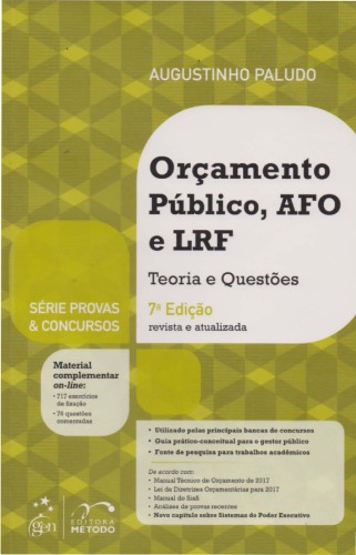 Orçamento Público, AFO e LRF - Teoria e Questões
