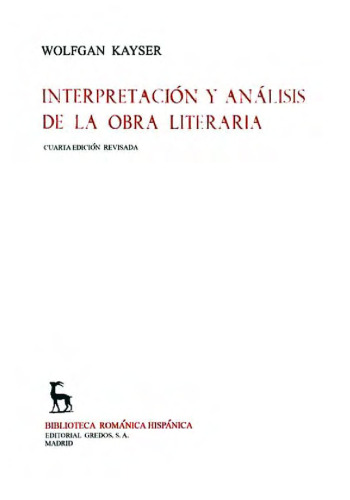 Interpretación y análisis de la obra literaria