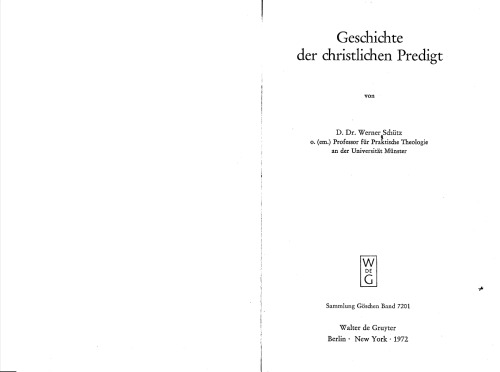 Geschichte der christlichen Predigt