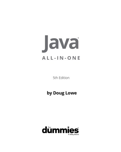 Java All-in-One for Dummies