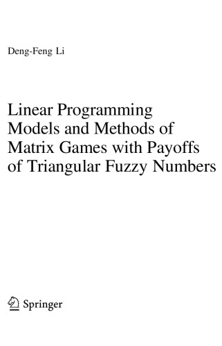 Linear Programming Models and Methods of Matrix Games with Payoffs of Triangular Fuzzy Numbers