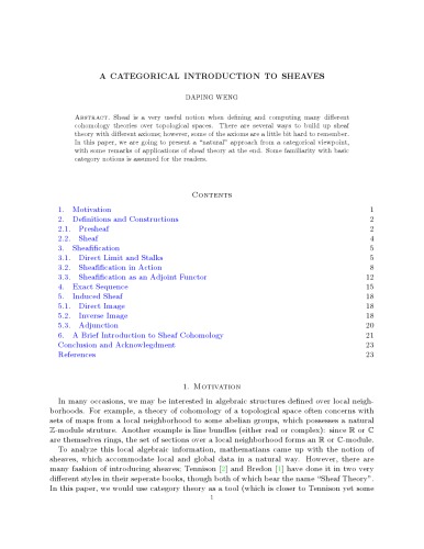 A categorical introduction to sheaves