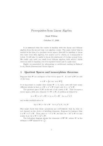 Prerequisites from Linear Algebra [lecture notes]