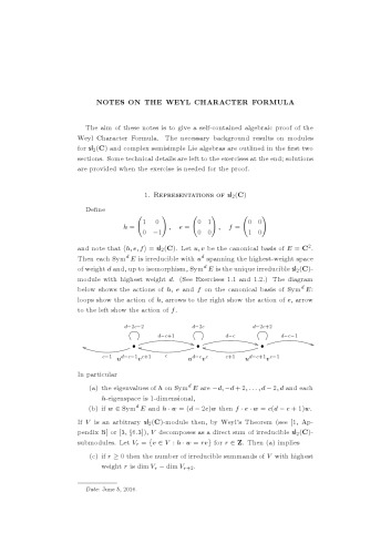 Notes on the Weyl character formula [expository notes