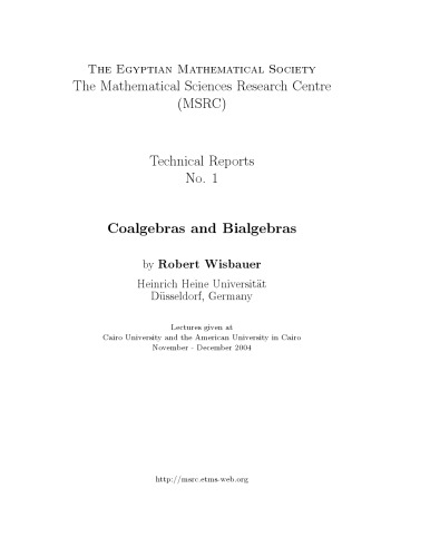 Coalgebras and Bialgebras