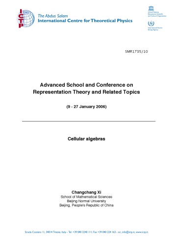 Cellular algebras [Lecture notes]