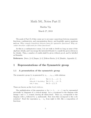 Math 581, Notes Part II [Lecture notes]