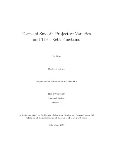 Forms of Smooth Projective Varieties and Their Zeta Functions [thesis]