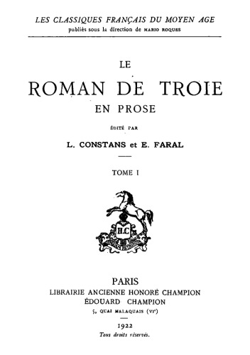 Le roman de Troie en prose
