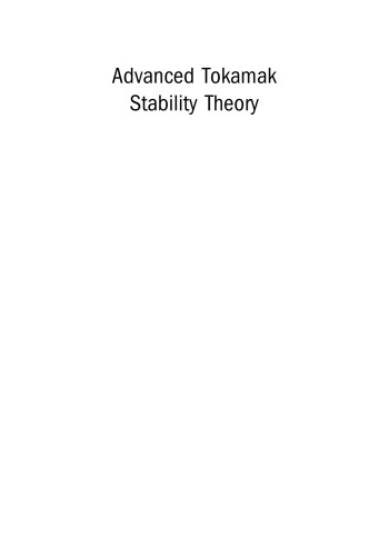 Advanced Tokamak Stability Theory