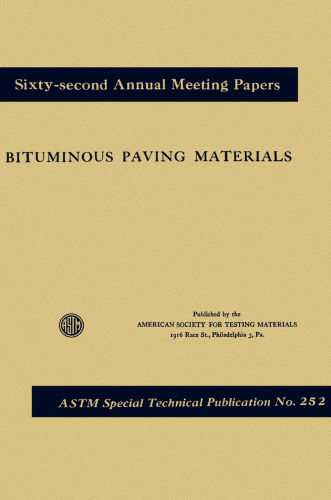Bituminous Paving Materials