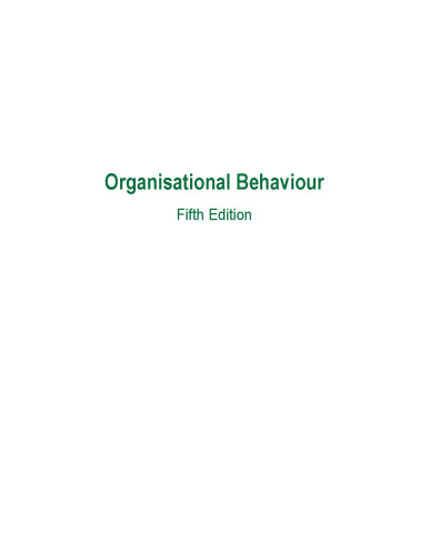Organisational behaviour