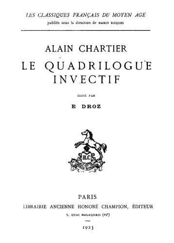 Le quadrilogue invectif