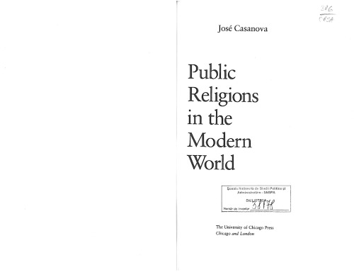 Public religions in the modern world