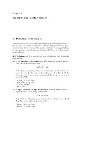 Algebra: An Approach via Module Theory [draft]