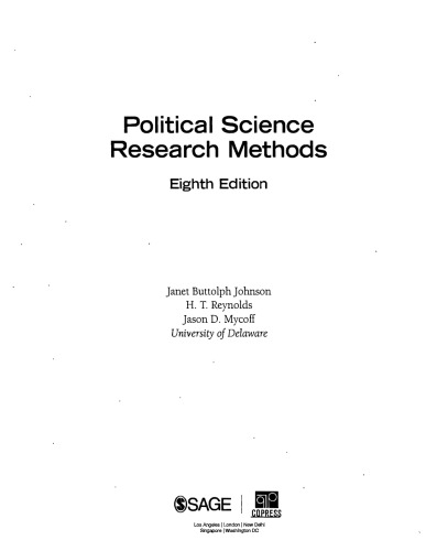 Political Science Research Methods