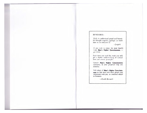 Man’s Higher Consciousness