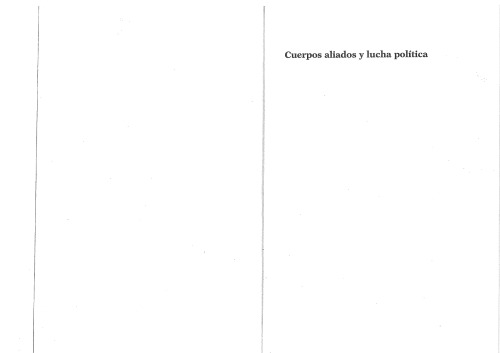 Cuerpos aliados y lucha política.