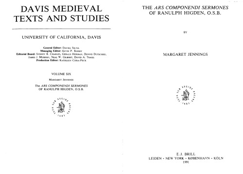 The Ars Componendi Sermones of Ranulph Higden O.S.B.
