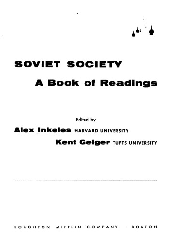 Soviet Society: A Book Of Readings