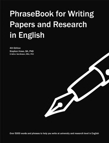 PhraseBook for Writing Papers and Research in English