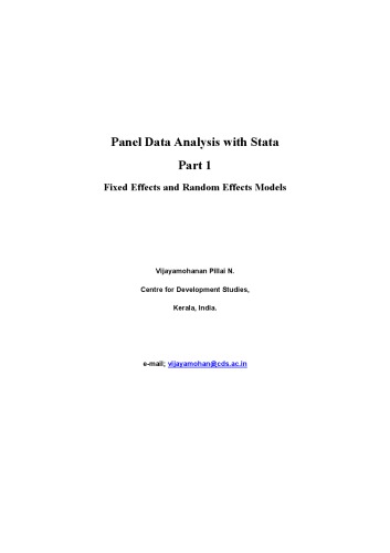 Panel Data Analysis with Stata Part 1