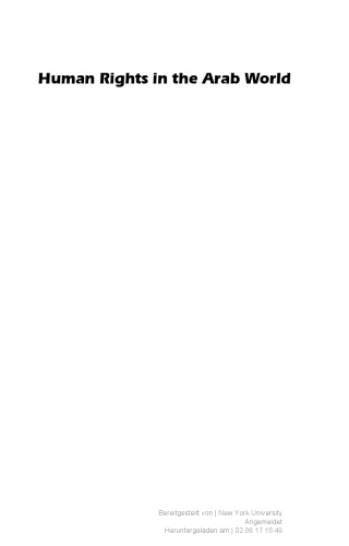 Human Rights in the Arab World. Independent Voices