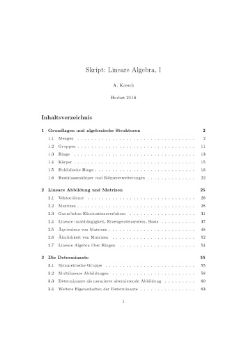 Lineare Algebra II [Lecture notes]