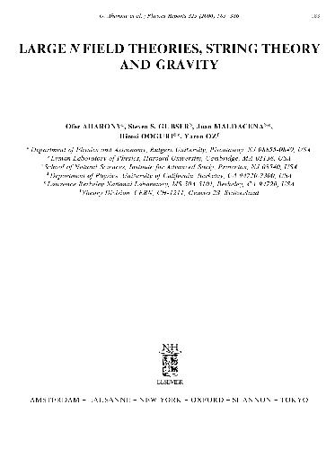 Large N field theories, string theory and gravity