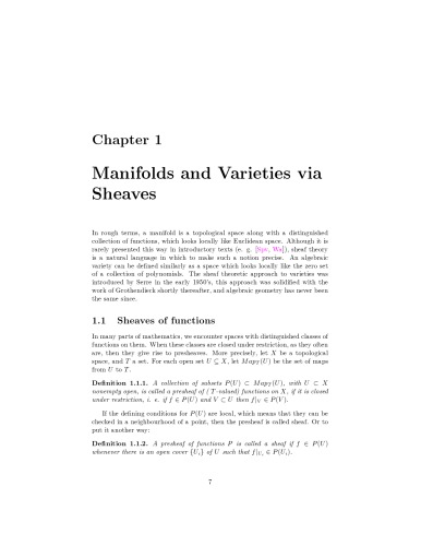 Crash course on sheaves [Lecture notes]