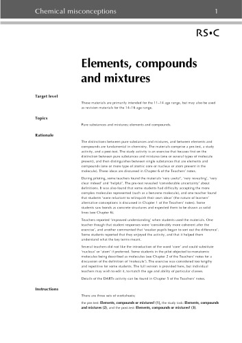 Chemical Misconceptions: Prevention, Diagnosis and Cure. Vol. 2: Classroom Resources