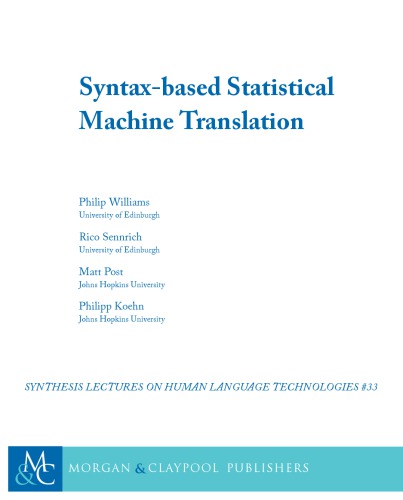 Syntax-based Statistical Machine Translation