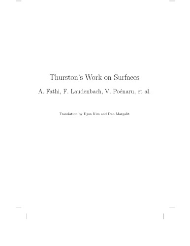 Thurston’s Work on Surfaces