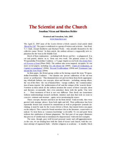 The Scientist and the Church