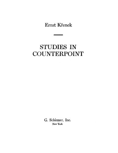 Studies in counterpoint