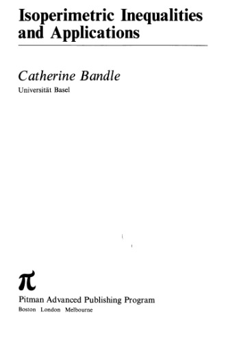 Isoperimetric inequalities and applications