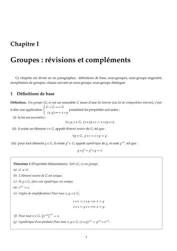 Structures Algébriques et Arithmétique; Algèbre 2; Algèbre 3 [Lecture notes]