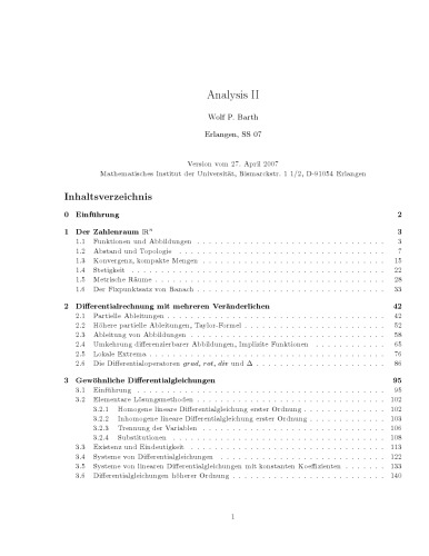 Analysis II [Lecture notes]