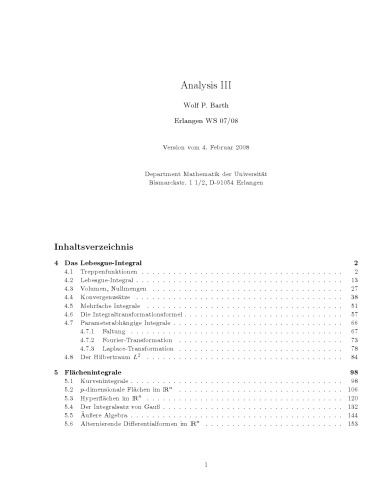 Analysis III [Lecture notes