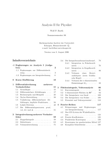 Analysis II für Physiker [Lecture notes]