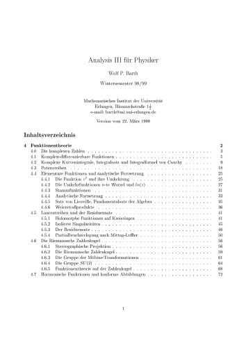 Analysis III für Physiker [Lecture notes