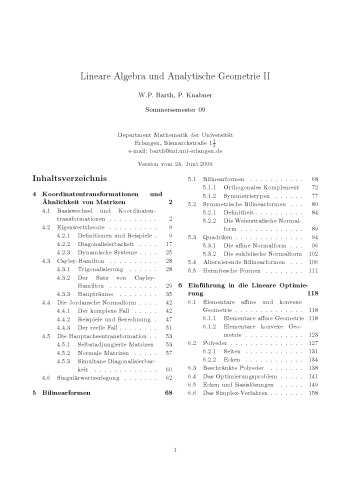 Lineare Algebra und Analytische Geometrie II [Lecture notes]