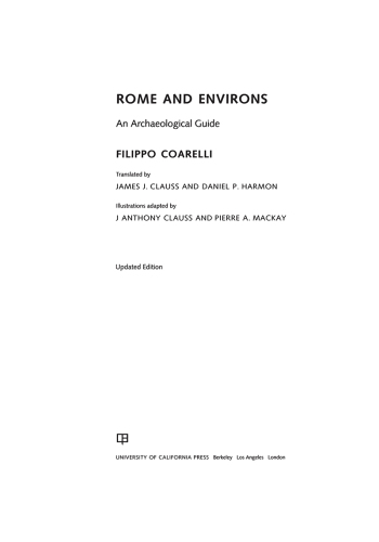 Rome and Environs: An Archæological Guide